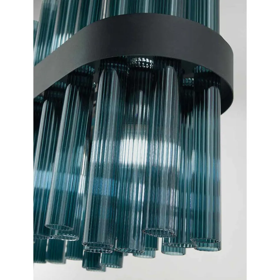 Nowoczesny włoski ręcznie robiony luksusowy żyrandol z dmuchanego szkła - Maesta Viadurini