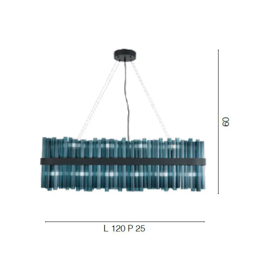 Nowoczesny włoski ręcznie robiony luksusowy żyrandol z dmuchanego szkła - Maesta Viadurini