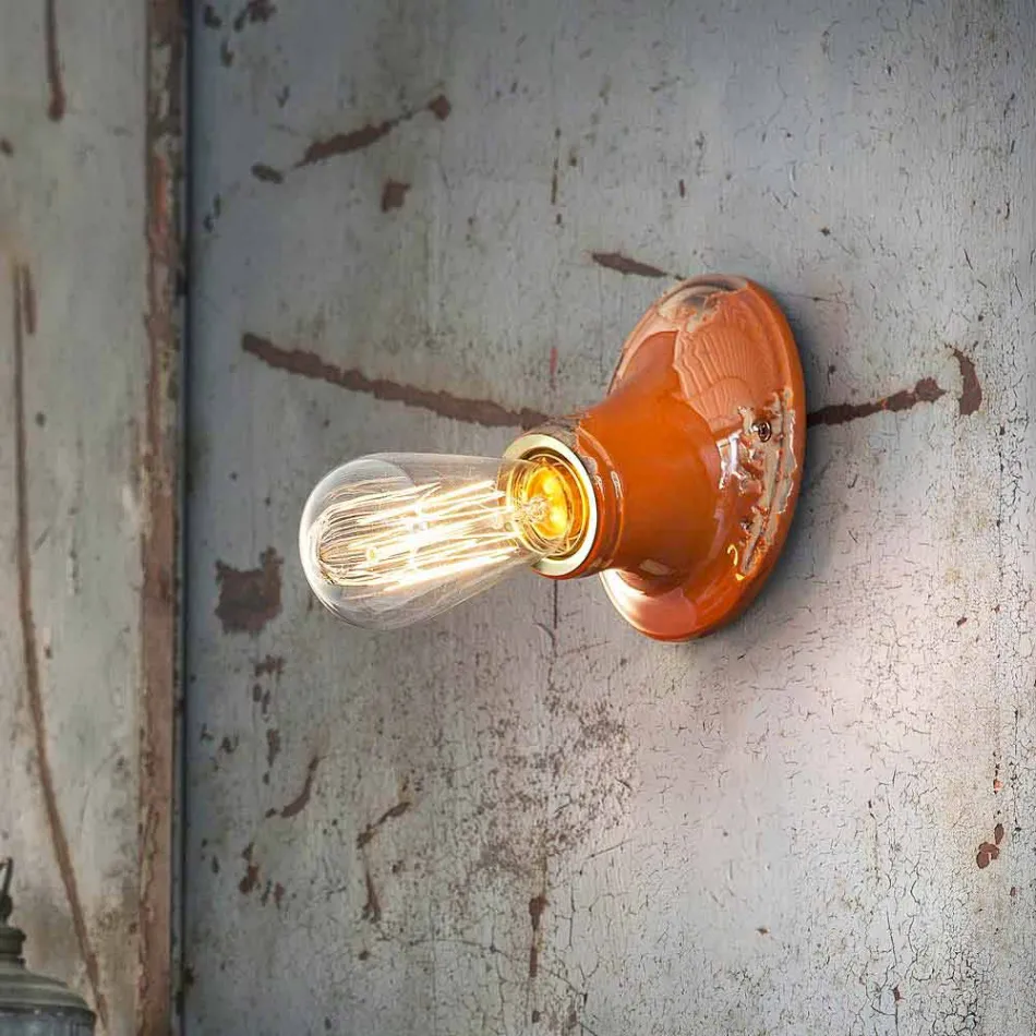 sufitowy Żyrandol rzemiosła retro vintage Ferroluce Viadurini