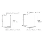 Żyrandol z recyklingowanego aluminium w różnych kolorach - Mila Viadurini