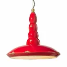 retro żyrandol wykonany ceramiczne zawieszenie Ferroluce Viadurini