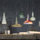 retro żyrandol wykonany ceramiczne zawieszenie Ferroluce Viadurini