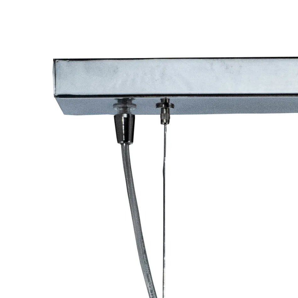Dwupunktowa lampa wisząca z dmuchanego szkła, wyprodukowana we Włoszech - Soffio Viadurini