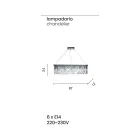 Klasyczny luksusowy żyrandol wiszący z metalu i szlifowanego kryształu - Zolando Viadurini