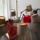 żyrandol w stylu przemysłowym w żelaza i mosiądzu Reporter Il Fanale Viadurini