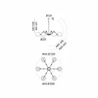 żyrandol w stylu przemysłowym w żelaza i mosiądzu Reporter Il Fanale Viadurini