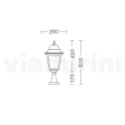 Latarnia zewnętrzna z aluminium i piaskowanego szkła Made in Italy - Alchemist Viadurini