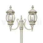 Lamppost 2 Lights Styl Vintage z białego aluminium Wyprodukowano we Włoszech - Dodo Viadurini