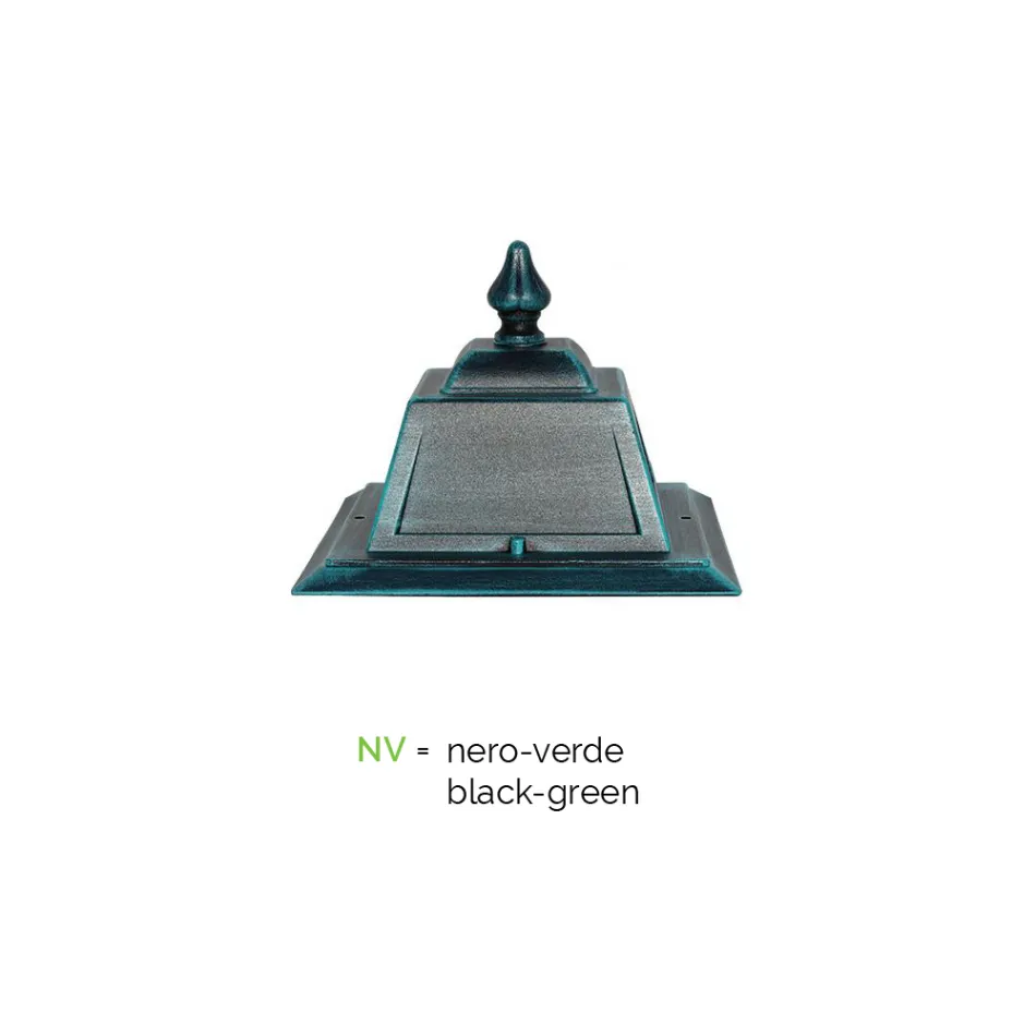 Latarnia morska 2 lampy w stylu vintage z aluminium Wyprodukowano we Włoszech - Dorota Viadurini