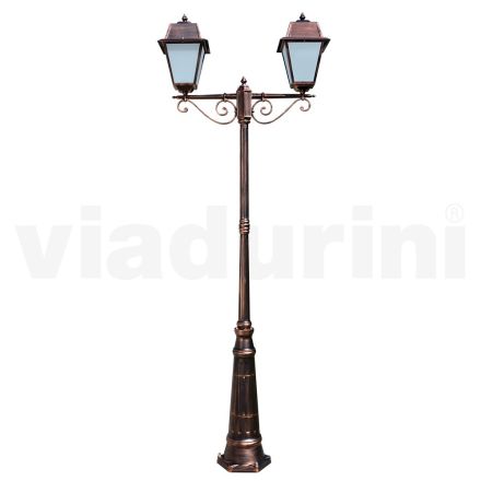 Latarnia morska 2 lampy w stylu vintage z aluminium Wyprodukowano we Włoszech - Dorota Viadurini