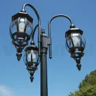 Lamppost 3 Lights Styl Vintage z antracytowego aluminium Made in Italy - Empire Viadurini