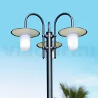Lamppost 3 Lights Styl Vintage z szarego aluminium Wyprodukowano we Włoszech - Belen Viadurini
