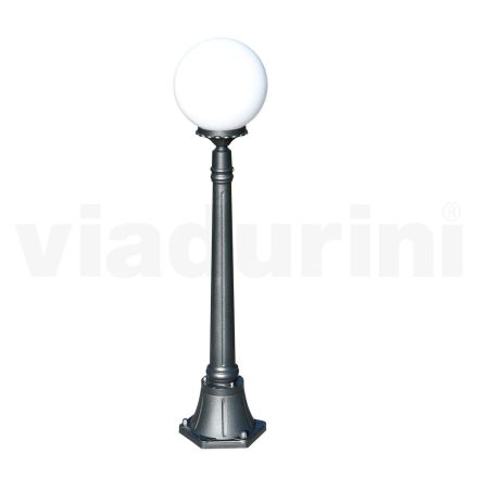 Lampa uliczna o wysokości 110 cm z akrylu i aluminium w kolorze antracytowym Wyprodukowano we Włoszech - Trovaantracite Viadurini