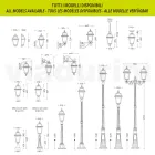 Lampa ogrodowa o wysokości 116 cm z antracytowego aluminium i piaskowanego szkła - Elric Viadurini