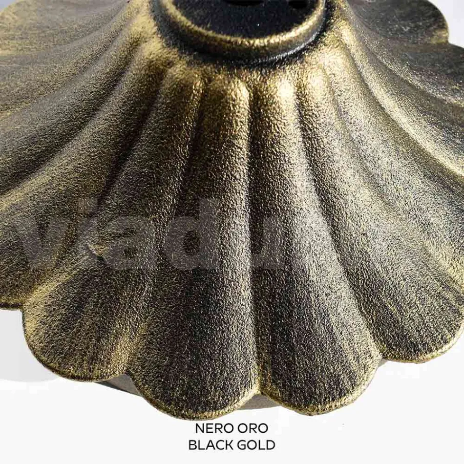 Lampa uliczna o wysokości 145 cm z czarnego akrylu i aluminium, wyprodukowana we Włoszech - Trovanero Viadurini