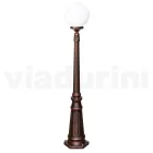 Lampa uliczna o wysokości 145 cm z czarnego akrylu i aluminium, wyprodukowana we Włoszech - Trovanero Viadurini