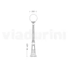 Lampa uliczna o wysokości 145 cm z czarnego akrylu i aluminium, wyprodukowana we Włoszech - Trovanero Viadurini