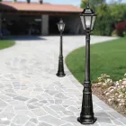 Lampa ogrodowa o wysokości 154 cm ze szkła i 5 wykończeń aluminiowych - Pinako Viadurini