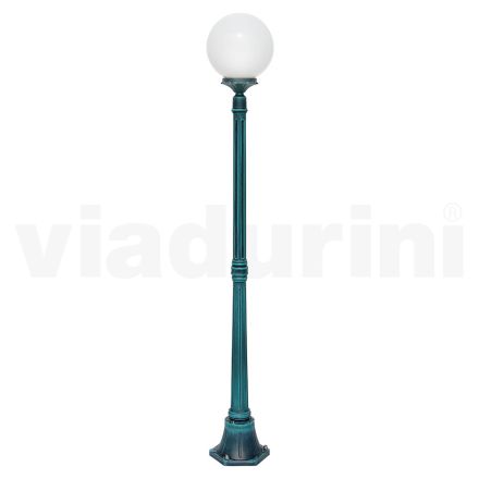 Lampa uliczna o wysokości 172 cm z czarnego akrylu i aluminium, wyprodukowana we Włoszech - Trovanero Viadurini