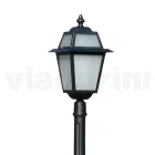 Lampa ogrodowa o wysokości 178 cm z antracytowego aluminium i piaskowanego szkła - Elric Viadurini