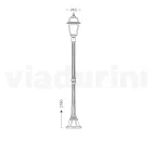 Lampa ogrodowa o wysokości 178 cm z antracytowego aluminium i piaskowanego szkła - Elric Viadurini