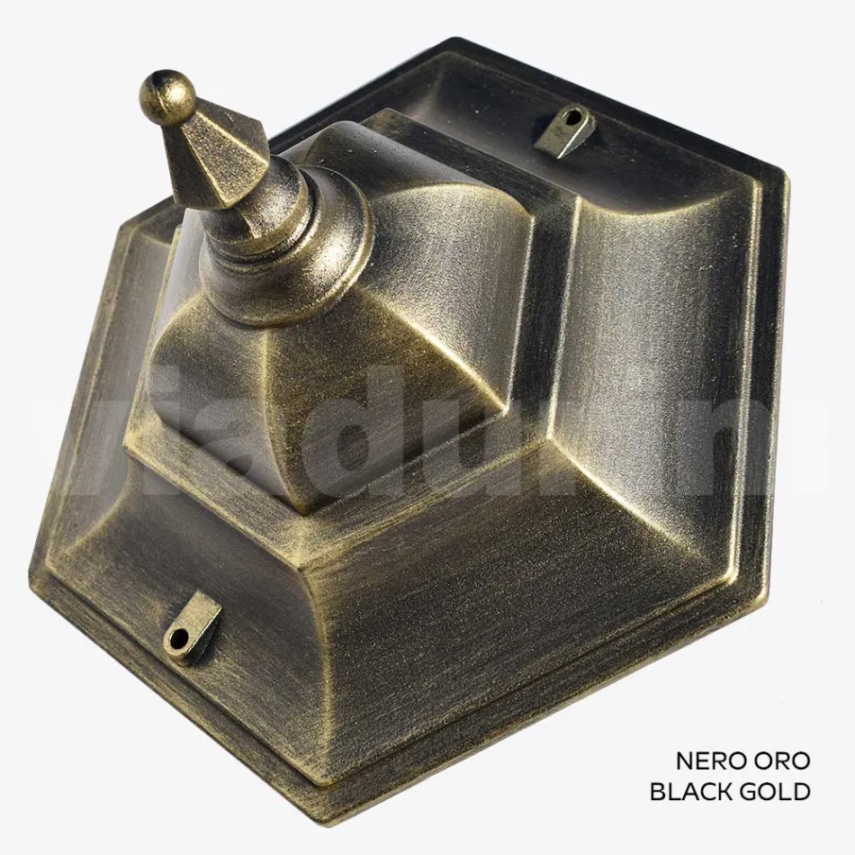 Lampa ogrodowa o wysokości 211 cm ze szkła i 5 aluminiowych wykończeń - Pinako Viadurini