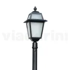 Lampa ogrodowa o wysokości 214 cm z antracytowego aluminium i piaskowanego szkła - Elric Viadurini