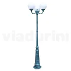 Lampa uliczna o wysokości 242 cm z czarnego akrylu i aluminium, wyprodukowana we Włoszech - Trovanero Viadurini