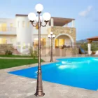 Lampa uliczna o wysokości 270 cm z czarnego akrylu i aluminium Made in Italy - Trovanero Viadurini