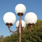 Lampa uliczna o wysokości 270 cm z czarnego akrylu i aluminium Wyprodukowano we Włoszech - Trovanero Viadurini