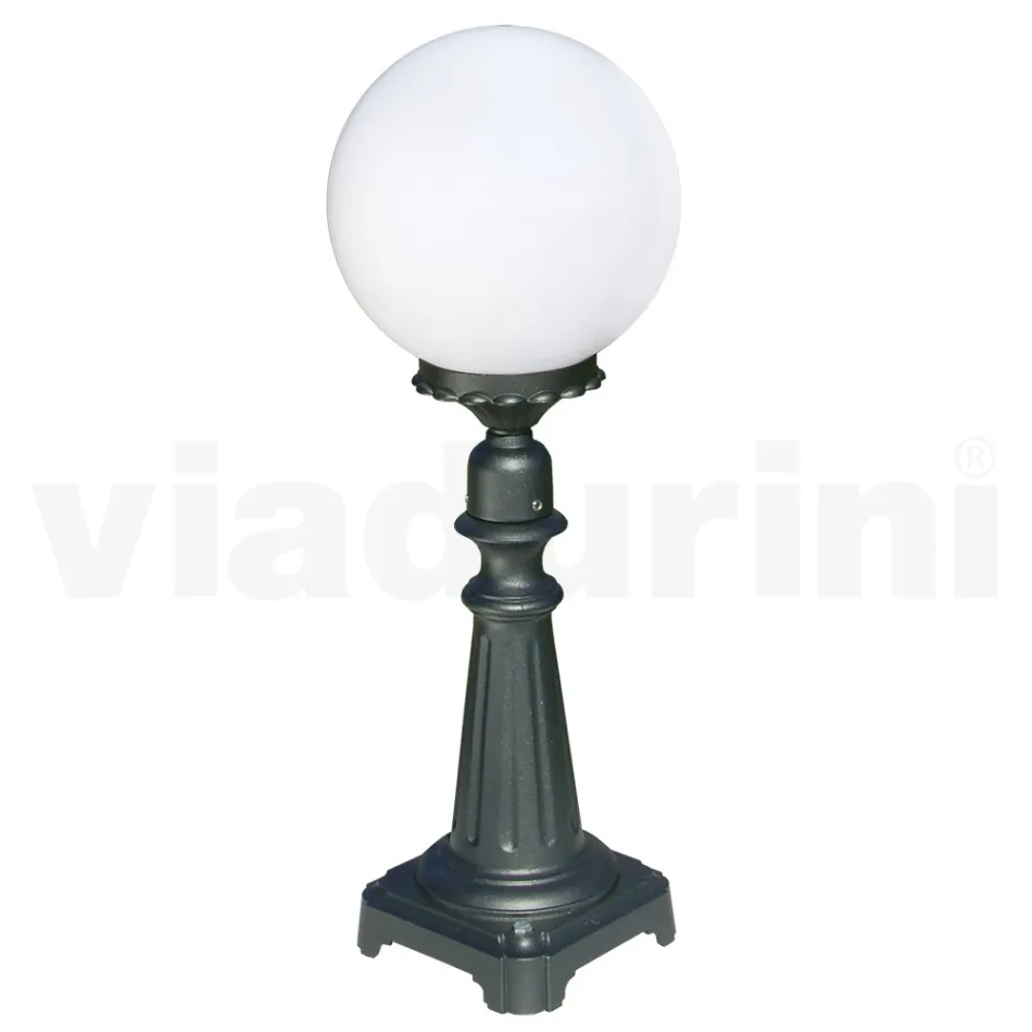 Lampa uliczna o wysokości 69 cm z akrylu i aluminium w kolorze antracytowym Wyprodukowano we Włoszech - Trovaantracite Viadurini
