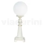 Lampa uliczna o wysokości 69 cm z białego akrylu i aluminium, wyprodukowana we Włoszech - Trovabianco Viadurini