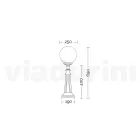 Lampa uliczna o wysokości 69 cm z białego akrylu i aluminium, wyprodukowana we Włoszech - Trovabianco Viadurini