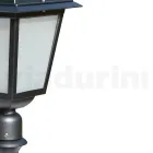Lampa ogrodowa o wysokości 76,5 cm z antracytowego aluminium i piaskowanego szkła - Elric Viadurini