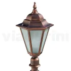 Lampa ogrodowa o wysokości 79 cm ze szkła i 5 aluminiowych wykończeń - Pinako Viadurini