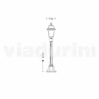 Niskie oświetlenie uliczne na zewnątrz w aluminium produkowane we Włoszech, Kristel Viadurini