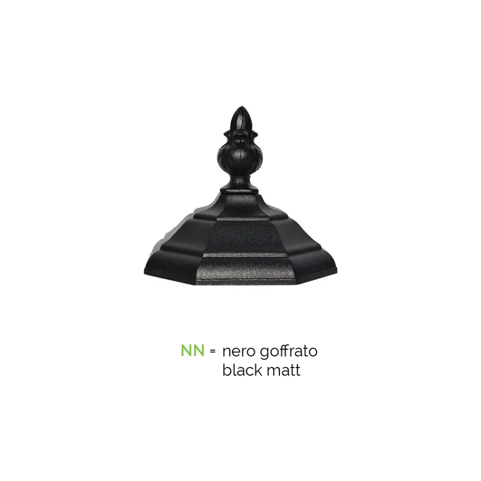 Lampa zewnętrzna 3 światła w aluminiowym stylu vintage Made in Italy - Leona Viadurini