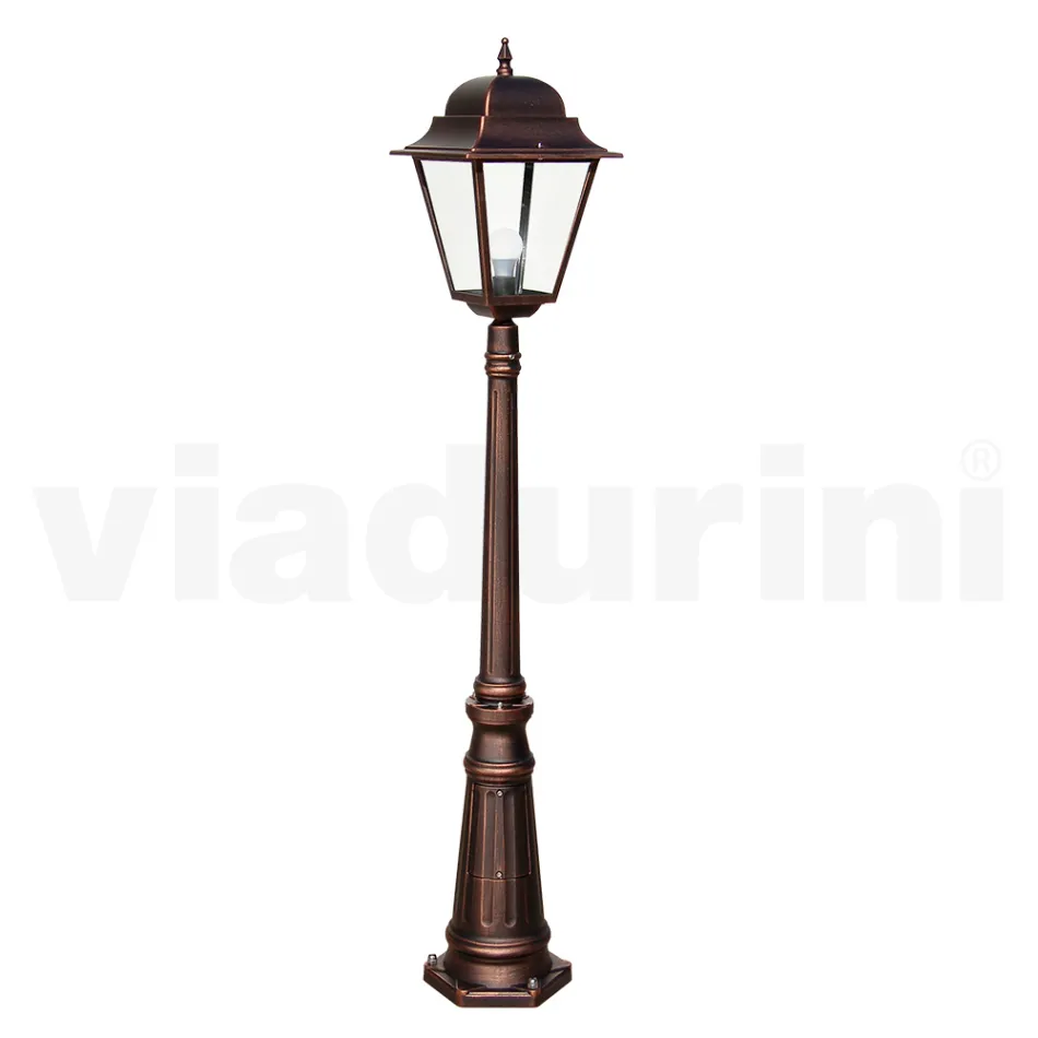 Lampa zewnętrzna o wysokości 161 cm ze szkła i odlewanego ciśnieniowo aluminium - Alchemist Viadurini