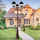 Lampa zewnętrzna o wysokości 296 cm ze szkła i odlewanego ciśnieniowo aluminium - Alchemist Viadurini