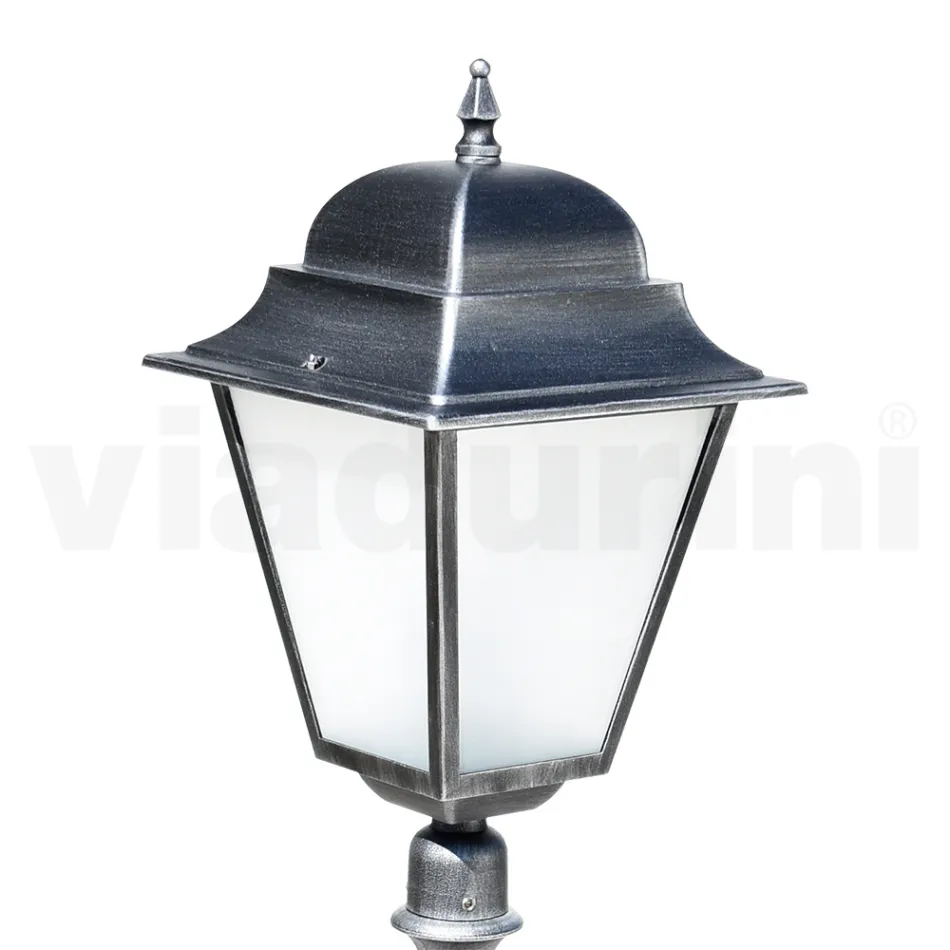 Lampa zewnętrzna o wysokości 85 cm ze szkła i odlewanego ciśnieniowo aluminium - Alchemist Viadurini