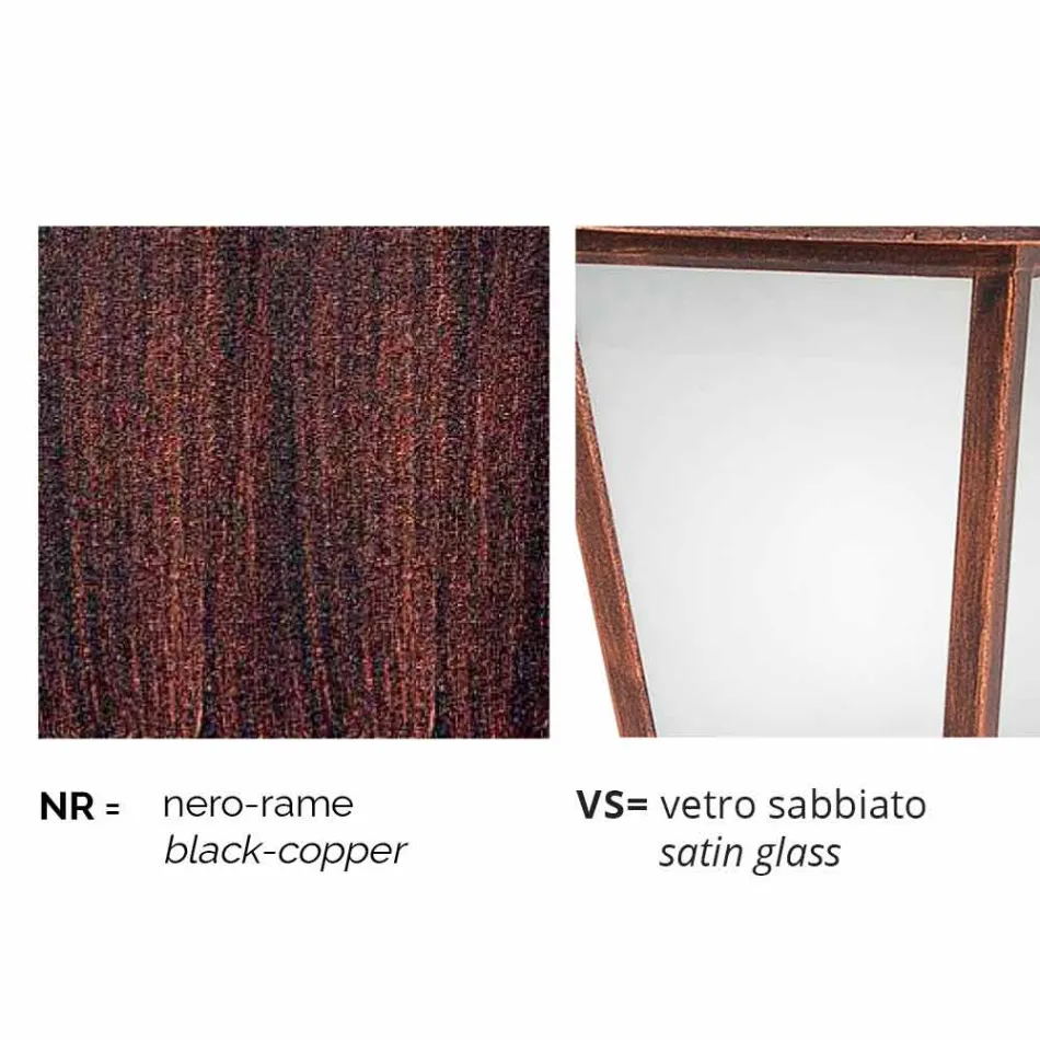 Niska aluminiowa lampa zewnętrzna wykonana we Włoszech, Aquilina Viadurini