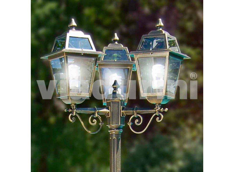 Kristel, trzy-klasyczna lampa ogrodowa wykonana we Włoszech Viadurini