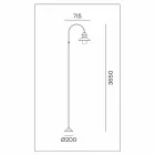 Lampa ogrodowa z wysokim lub niskim łukiem z mosiądzu i miedzi - Edge autorstwa Il Fanale Viadurini