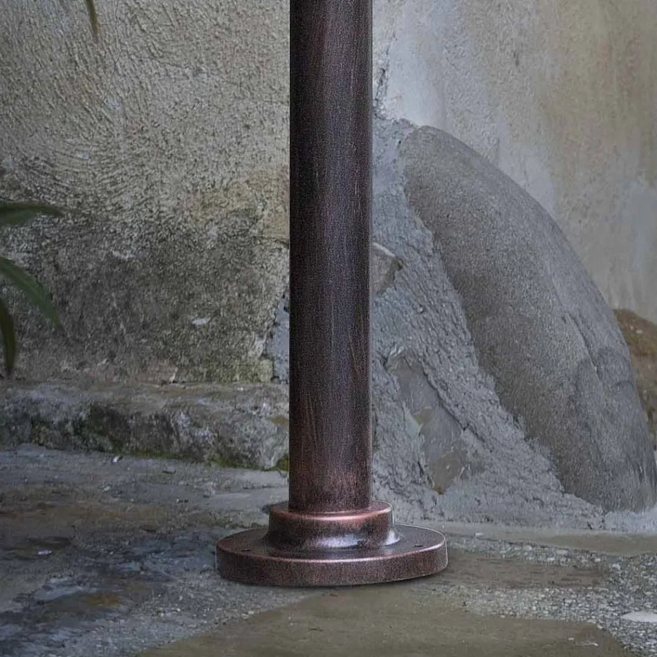 Lampa ogrodowa Zakrzywiona konstrukcja z aluminium Ręcznie zdobiona - Campobasso Viadurini