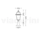 Lampa ogrodowa z antracytowego aluminium i piaskowanego szkła - Elric Viadurini