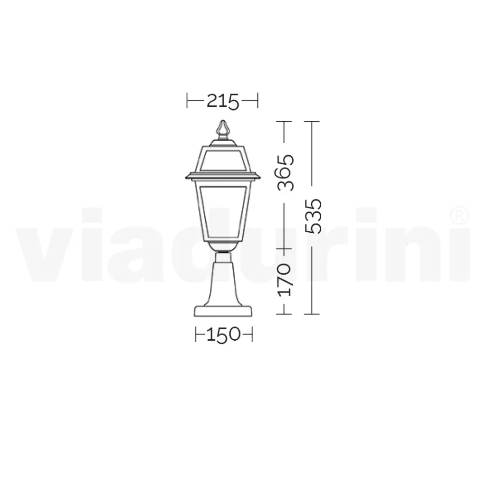 Lampa ogrodowa z antracytowego aluminium i piaskowanego szkła - Elric Viadurini