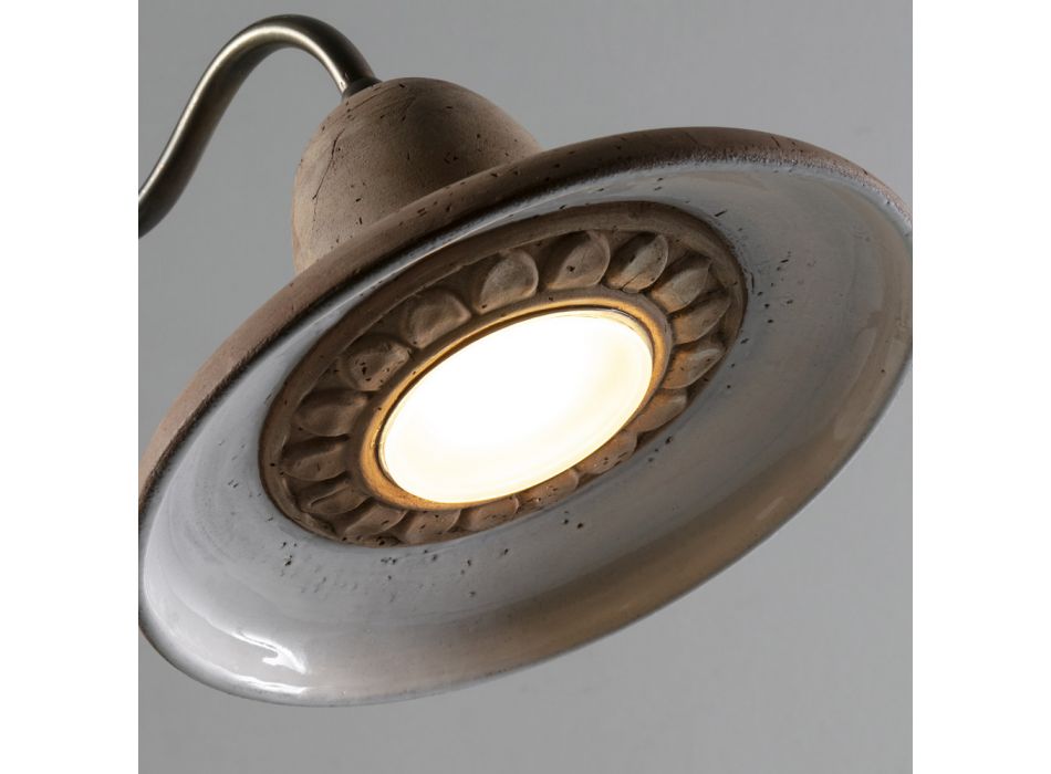 Lampa ogrodowa z aluminium i Galestro Made in Italy - Toscot Spoleto Viadurini