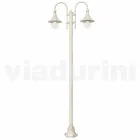 Lampa ogrodowa z białego odlewanego aluminium wykonana z Włoch, Anusca Viadurini