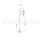 Lampa ogrodowa w stylu vintage z antracytowego aluminium Made in Italy - Empire Viadurini