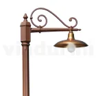 Zabytkowa lampa ogrodowa z aluminium i mosiądzu Made in Italy - Adela Viadurini